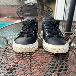 Giuseppe Zanotti Men’s Sneakers Size 39 Black Leather Designer Shoes